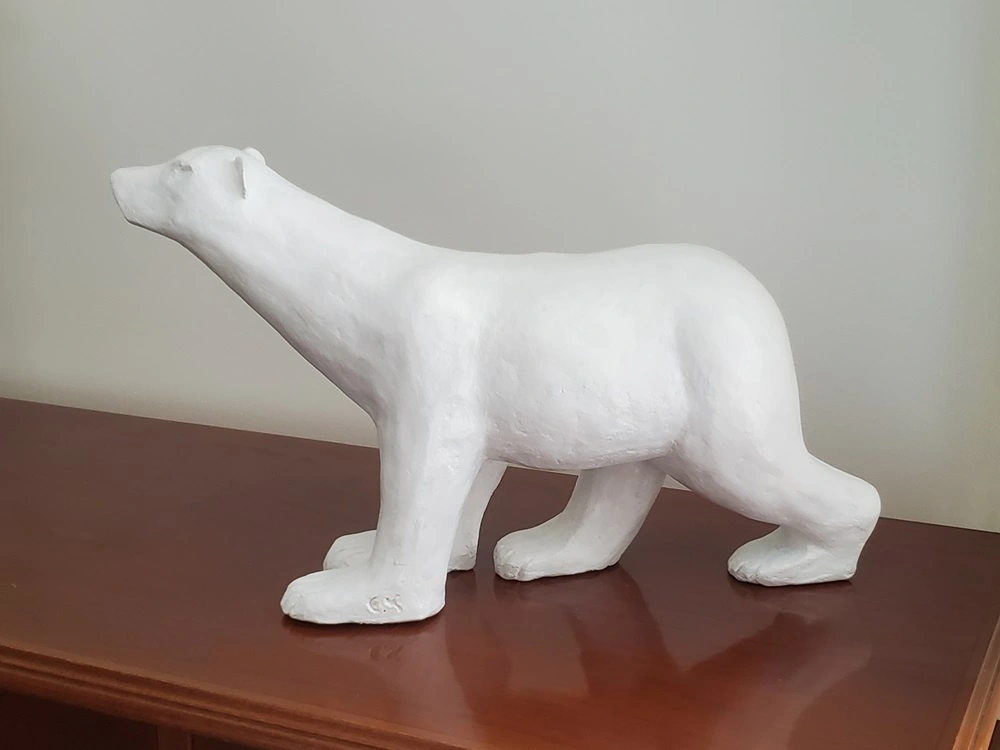 Sculpture en argile patinée de l'ours de François Pompon