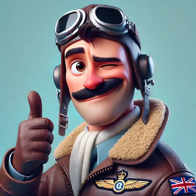Avatar d'un aviateur seconde guerre mondiale pouce en l'air
