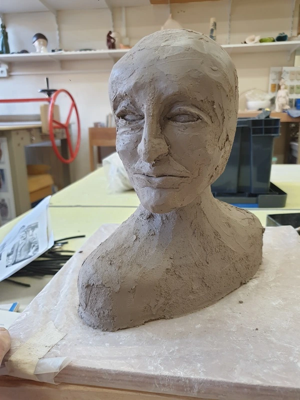Ebauche sculpture Bleriot stade initial vue face