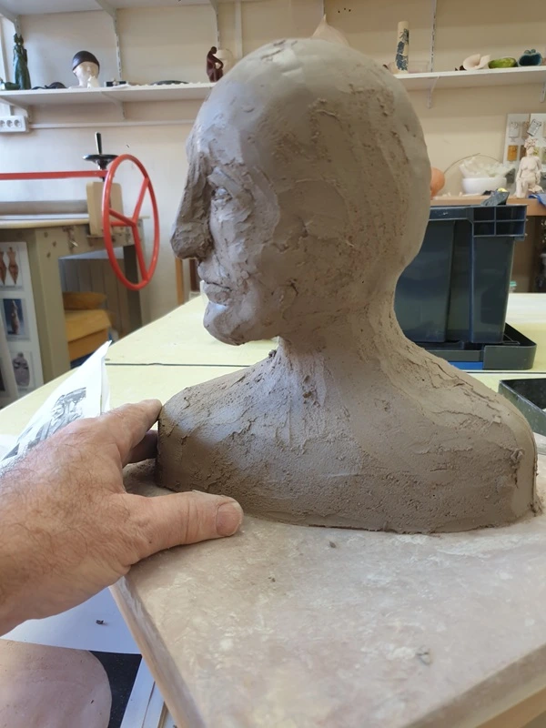 Ebauche sculpture Bleriot stade initial vue profil